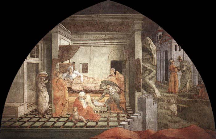 Filippino Lippi St Stephen is Born and Replaced by Another Child Sweden oil painting art